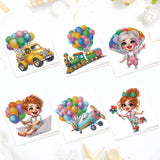 6pcs Diamond Painting Kit Greeting Card, Mushroom Genie 5D DIY Diamond Handmade Holiday Greeting Card with Envelope, Christmas Gift Congratulation