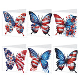6pcs Diamond Art Painting Kit Greeting Card, Colourful Butterfly 5D DIY Special Shape Diamond Greeting Card Creative Gift, Christmas Thanksgiving Greeting Card Congratulation