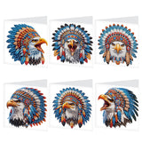 6pcs Diamond Art Painting Set Greeting Card, Bully Owl 5D DIY Special Shape Diamond Greeting Card Creative Gifts, Christmas Thanksgiving Greeting Card Congratulation