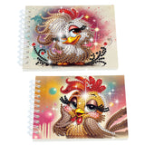 2 Pack DIY Diamond Painting Spiral Mini Sketchbook Kit, Portable Special Shaped Diamond Art Diamond Painting Notebook Kit for Adults