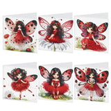 6pcs Diamond Art Painting Kit Greeting Card, Colourful Butterfly 5D DIY Special Shape Diamond Greeting Card Creative Gift, Christmas Thanksgiving Greeting Card Congratulation