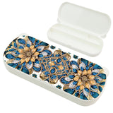 DIY Diamond Painting Stationery Box Kit|Blue Yellow Flowers