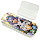 1Pc DIY Diamond Painting Stationery Box Kit Festival Style, 5D Round and Special Shaped Crystal Diamond Art Pencil Box, Perfect Handmade Gift