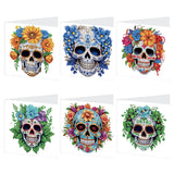 6pcs Diamond Art Painting Kit Greeting Card, Flower Cave Head 5D DIY Special Shape Diamond Greeting Card Creative Gifts, Christmas Thanksgiving Greeting Card Congratulation