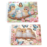 2 Pack DIY Diamond Painting Spiral Mini Sketchbook Kit, Portable Special Shaped Diamond Art Diamond Painting Notebook Kit for Adults