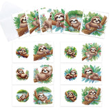 6pcs Diamond Painting Kit Greeting Card, Sloth 5D DIY Diamond Handmade Holiday Greeting Card with Envelope, Christmas Gift Congratulation