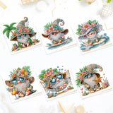 6pcs Diamond Painting Kit Greeting Card, Gnome 5D DIY Diamond Handmade Holiday Greeting Card with Envelope, Christmas Gift Congratulation
