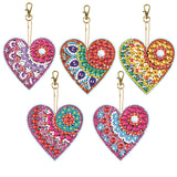 5 Pieces DIY Diamond Painting Keychains Kit, 5D Special Shaped Diamond Diamond Art Key Chain Ornaments, Creative Handmade Gifts