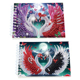 2 Pack DIY Diamond Painting Spiral Mini Sketchbook Kit, Portable Special Shaped Diamond Art Diamond Painting Notebook Kit for Adults