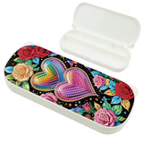 1Pc DIY Diamond Painting Stationery Box Kit Exquisite Patterns, 5D Round and Special Shaped Crystal Diamond Art Pencil Box, Perfect Handmade Gift