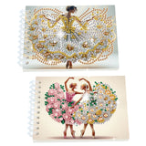 2 Pack DIY Diamond Painting Spiral Mini Sketchbook Kit, Portable Special Shaped Diamond Art Diamond Painting Notebook Kit for Adults