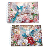 2 Pack DIY Diamond Painting Spiral Mini Sketchbook Kit, Portable Special Shaped Diamond Art Diamond Painting Notebook Kit for Adults