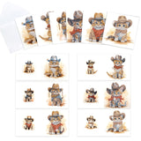 6pcs Diamond Painting Kit Greeting Card, Cat 5D DIY Diamond Handmade Holiday Greeting Card with Envelope, Christmas Gift Congratulation
