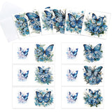 6pcs Diamond Painting Kit Greeting Card, Pretty Butterfly 5D DIY Diamond Handmade Holiday Greeting Card with Envelope, Christmas Gift Congratulation