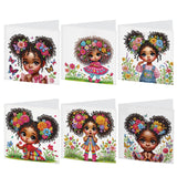 6 pcs Diamond Art Painted Greeting Card, Sun Moon Side by Side 5D DIY Special Shape Diamond Card Creative Gift, Christmas Thanksgiving Greeting Card Congratulation
