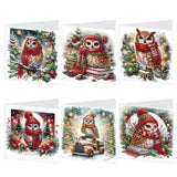 6pcs Diamond Art Painting Kit Greeting Card, Red Dragonfly Angel 5D DIY Special Shape Diamond Greeting Card Creative Gift, Christmas Thanksgiving Greeting Card Congratulation
