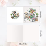 6pcs Diamond Painting Kit Greeting Card, Mushroom Genie 5D DIY Diamond Handmade Holiday Greeting Card with Envelope, Christmas Gift Congratulation