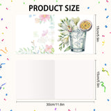 6pcs Diamond Art Painting Kit Greeting Card, Wine Glass Flower 5D DIY Special Shape Diamond Greeting Card Creative Gifts, Christmas Thanksgiving Greeting Card Congratulation