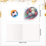 6pcs Diamond Art Painting Set Greeting Card, Fire Football 5D DIY Special Shape Diamond Greeting Card Creative Gifts, Christmas Thanksgiving Greeting Card Congratulation