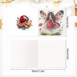 6pcs Diamond Art Painting Kit Greeting Card, Colourful Butterfly 5D DIY Special Shape Diamond Greeting Card Creative Gift, Christmas Thanksgiving Greeting Card Congratulation