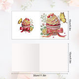 6pcs Diamond Painting Kit Greeting Cards, Cupcakes 5D DIY Diamond Handmade Holiday Greeting Cards with Envelopes, Christmas Gifts Congratulations!
