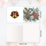 6pcs Diamond Painting Kit Greeting Card, Birdie 5D DIY Diamond Handmade Holiday Greeting Card with Envelope, Christmas Gift Congratulation