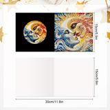 6 pcs Diamond Art Painted Greeting Card, Pretty Flowers 5D DIY Special Shape Diamond Card Creative Gifts, Christmas Thanksgiving Greeting Card Congratulation