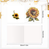 6pcs Diamond Painting Kit Greeting Card, Sunflower 5D DIY Diamond Handmade Holiday Greeting Card with Envelope, Christmas Gift Congratulation