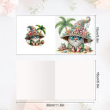 6pcs Diamond Painting Kit Greeting Card, Gnome 5D DIY Diamond Handmade Holiday Greeting Card with Envelope, Christmas Gift Congratulation