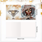 6pcs Diamond Art Painting Kit Greeting Card, Diablo Temperament Goddess 5D DIY Special Shape Diamond Greeting Card Creative Gifts, Christmas Thanksgiving Greeting Card Congratulation