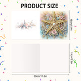 6pcs Diamond Art Painting Kit Greeting Card, Yellow Pentagram 5D DIY Special Shape Diamond Greeting Card Creative Gifts, Christmas Thanksgiving Greeting Card Congratulation