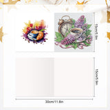 6pcs Diamond Art Painting Kit Greeting Card, Alarm Clock Rooster Mug 5D DIY Special Shape Diamond Greeting Card Creative Gifts, Christmas Thanksgiving Greeting Card Congratulation