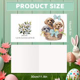 6pcs Diamond Painting Kit Greeting Card, Puppy 5D DIY Diamond Handmade Holiday Greeting Card with Envelope, Christmas Gift Congratulation