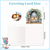 6pcs Diamond Painting Kit Greeting Card, Sleeping Cat 5D DIY Diamond Handmade Holiday Greeting Card with Envelope, Christmas Gift Congratulation