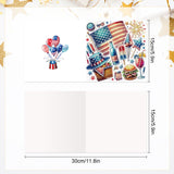 6pcs Diamond Painting Kit Greeting Card, Fruit Flag 5D DIY Diamond Handmade Holiday Greeting Card with Envelope, Christmas Gift Congratulation