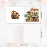6pcs Diamond Painting Kit Greeting Card, Ideal House 5D DIY Diamond Handmade Holiday Greeting Card with Envelope, Christmas Gift Congratulation