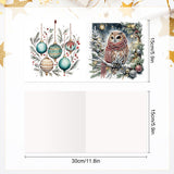 6pcs Diamond Art Painting Kit Greeting Card, Red Dragonfly Angel 5D DIY Special Shape Diamond Greeting Card Creative Gift, Christmas Thanksgiving Greeting Card Congratulation
