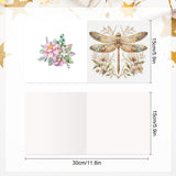 6pcs Diamond Art Painting Set Greeting Card, Dragonfly 5D DIY Special Shape Diamond Greeting Card Creative Gifts, Christmas Thanksgiving Greeting Card Congratulation