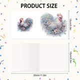 6pcs Diamond Art Painting Kit Greeting Card, Turtle Rooster Elephant 5D DIY Special Shape Diamond Greeting Card Creative Gifts, Christmas Thanksgiving Greeting Card Congratulation