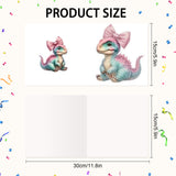 6pcs Diamond Painting Kit Greeting Card, Dinosaur 5D DIY Diamond Handmade Holiday Greeting Card with Envelope, Christmas Gift Congratulation