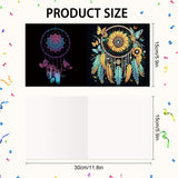 6pcs Diamond Art Painting Kit Greeting Card, Wolf Sunflower Roses Dreamcatcher 5D DIY Special Shape Diamond Greeting Card Creative Gifts, Christmas Thanksgiving Greeting Card Congratulation