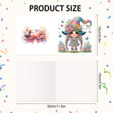 6pcs Diamond Art Painting Kit Greeting Card, Long Hair Gnome 5D DIY Special Shape Diamond Greeting Card Creative Gifts, Christmas Thanksgiving Greeting Card Congratulation