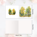 6pcs Diamond Painting Kit Greeting Card, Trees 5D DIY Diamond Handmade Holiday Greeting Card with Envelope, Christmas Gift Congratulations