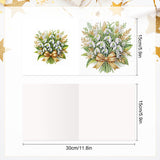 6pcs Diamond Art Painting Kit Greeting Card, Tulip Rose Small Hundred Flower Bouquet 5D DIY Special Shape Diamond Greeting Card Creative Gifts, Christmas Thanksgiving Day Greeting Card Congratulation