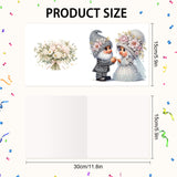 6pcs Diamond Art Painting Kit Greeting Card, Coffee Mug Wedding Gnome 5D DIY Special Shape Diamond Greeting Card Creative Gifts, Christmas Thanksgiving Greeting Card Congratulation