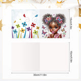 6 pcs Diamond Art Painted Greeting Card, Sun Moon Side by Side 5D DIY Special Shape Diamond Card Creative Gift, Christmas Thanksgiving Greeting Card Congratulation