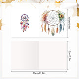6pcs Diamond Art Painting Set Greeting Card, Colourful Dreamcatcher 5D DIY Special Shape Diamond Greeting Card Creative Gifts, Christmas Thanksgiving Greeting Card Congratulation