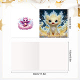 6pcs Diamond Art Painting Set Greeting Card, Colourful Dinosaur 5D DIY Special Shape Diamond Greeting Card Creative Gifts, Christmas Thanksgiving Greeting Card Congratulation
