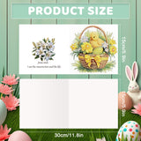 6pcs Diamond Painting Kit Greeting Card, Flower Bunny 5D DIY Diamond Handmade Holiday Greeting Card with Envelope, Christmas Gift Congratulation
