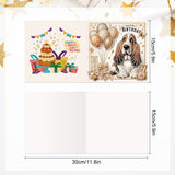 6 Pieces Diamond Art Painted Greeting Cards, Owl Hedgehog Bear 5D DIY Special Shape Diamond Card Creative Gifts, Christmas Thanksgiving Greeting Card Congratulation